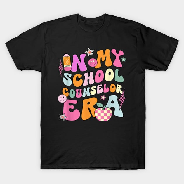 In My Counselor Era Funny Groovy Back To School Teacher T-Shirt by David Brown